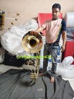 Sousaphone 16  Bell Size Of Pure Brass Metal In Golden  case Box   Free Shipping