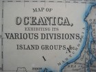 Original 1860 Mitchell Map Oceanica Hawaii Pacific Islands Australia Philippines