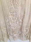 Vintage Antique Edwardian Victorian Half Slip Ivory Handmade Lace Net Embroidery