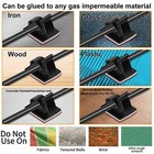 100pcs Cable Clips Self-adhesive Cord Wire Holder Management Organizer Clamp