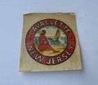 Rare Lavallette Ocean County Nj New Jersey Sun Bathing Girl Window Sticker Decal