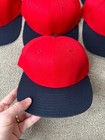 Blank Hat Lot  10  Delong Snapback Cap Wool Red Navy Blue S-m Usa Vtg