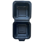 6  X 6  Microwaveable Black Mineral-filled Plastic Hinged Take-out 250 case