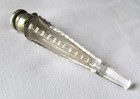 Antique Victorian Cut Crystal Perfume Bottle With Sterling Silver Cap Top