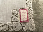 Vtg Desco Linen   Intricate Lace White Bride s Wedding Handkerchief Nwt