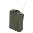 Army Green 20l 5 Gallon Gas Fuel Can Fuel Gasoline Steel Tank  With Spout Metal