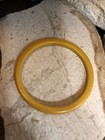 Vintage Genuine Green Marbled Yellow Amber Bakelite Bangle Bracelet 3 Pc