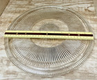 Vintage Jeannette Glass Anniversary Clear Cake Plate     12 1 2    Mid Century Mcm