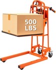 Material Lift Winch Stacker With Casters  500 Lbs Capacity  Pallet Truck Dolly
