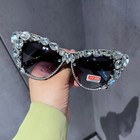 Luxury Rhinestone Cat Eye Sunglasses Women Vintage Oversized Shades Gift Party