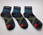 Voxx Life Stasis Neuro Socks Quarter Lot Of 3 Pairs Black Size L  men 9 5-12 5 