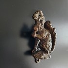 Antique England Squirrel Door Knocker Knock Brass Log Cabin Mountain Home