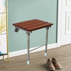 14 9 x12 2  Folding Shower Seat - Wall Mounted Solid Wood Fold Down Spa Bench