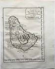 1777 Map Of The Island Of Barbados In The Caribbean  Krevelt