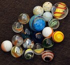 Lot Of 20 Glass Marbles - Swirl And More