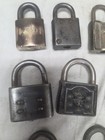 12 Pc Antique Brass Cast Iron Padlock Lock Lot Yale Corbin Peerless Ace No Keys