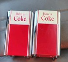 Lot  2  Coca Cola Have A Coke Napkin Dispenser Metal Chrome 1992 Vintage