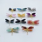 10pcs Natural Mixed Material Reiki Gemstone Dragonfly Crystal Quartz Healing