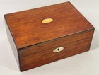 Antique Rosewood Sewing Box - English Circa 1870 - Work Box Jewellery Box