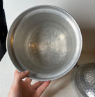 Vintage Mid Century Hammered  Aluminum Insulated Ice Bucket Made In Italy B-507