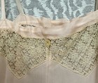 Vintage 1920 s Peach Silk Teddy W  Floral Lace