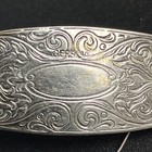 Antique German Silver Tatting Shuttle Floral Victorian Era Lace Sewing Tool 3 5 