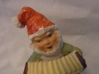 Gnome Sitting With Accordion Ceramic Zwerg Vintage German  oben