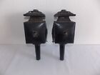 Antique Vintage Pair Coach Carriage Buggy Automobile Candle Lanterns Lamps