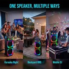 Dual 15  Portable Bluetooth Speaker Subwoofer Heavy Bass System Led Party Aux Fm