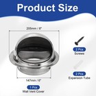 6 Inch Vent Cover  Round Exhaust Vent For Ventilation System 1 Set