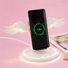 Universal Colorful Led Angel Wings Qi Wireless Charger Charge Dock For Mobile Ph