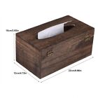 1pc Wooden Retro Tissue Box Paper Napkin Holder Case Home Car Decor  1
