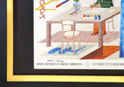 David Hockney   Vintage 1987 Signed Exposition Poster Print Art  Framed
