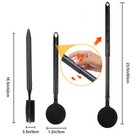 24  Long Handle Bath Brush For Shower  Telescopic Back Scrubber Body Exfoliator