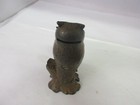 Vintage  Cast Iron Be Wise Owl  Savings Bank  Rare Find   606-d