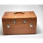 Vintage Leather Tooled Train Case