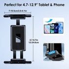 Heavy Duty Ipad Tablet Phone Holder Clamp For Mic Stand Bike Treadmill Peloton