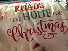 New Quilted All Roads Lead Home For Xmas Santa Sleigh Quilt Wall Hanging 29x41