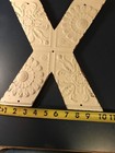 Alphabet Decor Letter    x     New  Metal Antique Look Monogram New White Intial