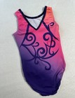 Gk Elite Gymnastics Leotard Dreamlight Sequin Bling Whimsical Swirl Size  Cm