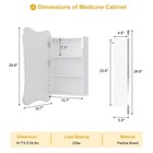 20x30 Medicine Cabinet With Mirror Bathroom Mirrored Cabinet Wall Mounted Silver