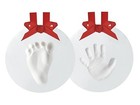  Baby   s Print Christmas Ornament  Holiday Newborn Handprint And Footprint Clay 