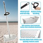 Detachable Long Handle Sand Fleas Rake Beach Stainless Steel Sand Sifter Catcher