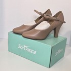 So Danca Ch53 Character Shoes Caramel 7l Leather Upper Dance Heels Nib W soles