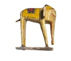 Rare Antique Traditional House Temple Elephant  Chapri Color Figure