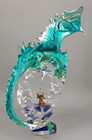 Franklin Mint Emerald Green Dragon Guardian Of The Treasure Michael Whelan 13 5 