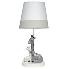  Jungle Friends White gray Giraffe Nursery Lamp With Shade   Bulb 