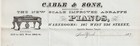 Rare Advertising Signed Letter - Cable   Sons Pianos New York 1879 Bill Head