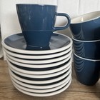 Acme Cappuccino 190ml Mug Cup   Saucer Plate Blue Whale X 10 Sets Euc Coffee Tea