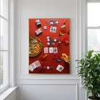 Poker Night Aesthetic Poster Casino Wall Art Print Red Modern Decor - Unframed